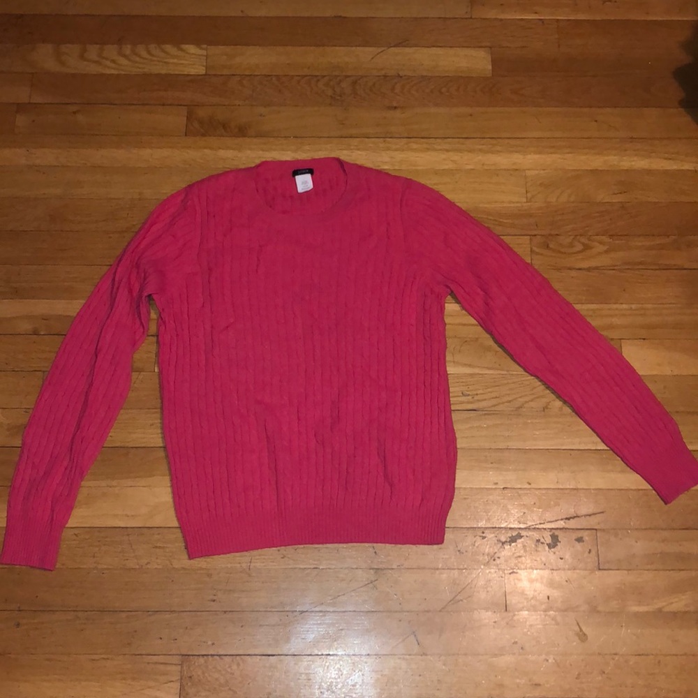 Jcrew Cashmere Blend Cable Knit Sweater